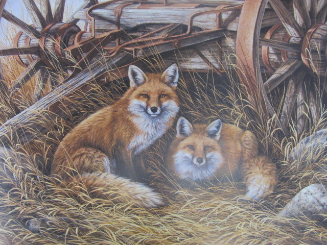 lot 100 image: Signed & Numbered ROSEMARY MILLETTE Rustic Retreat-Red Fox Print 282663