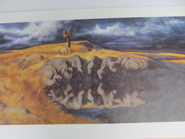 lot 106 image: Signed & Numbered BEV DOOLITTLE Calling The Buffalo Print 30418500