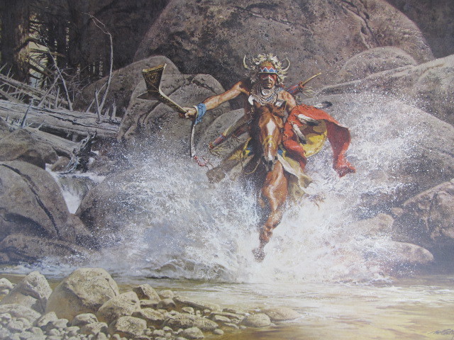 lot 120 image: Signed & Numbered FRANK McCARTHY Whirling He Raced To Meet The Challenge Print  9511000