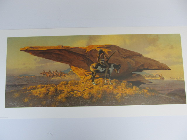 lot 125 image: Signed & Numbered FRANK McCARTHY Scouting The Long Knives Print  6011400