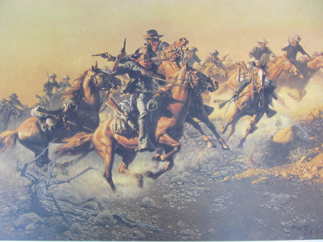 lot 126 image: 1979 Signed & Numbered FRANK McCARTHY Under Hostile Fire Print  5551000