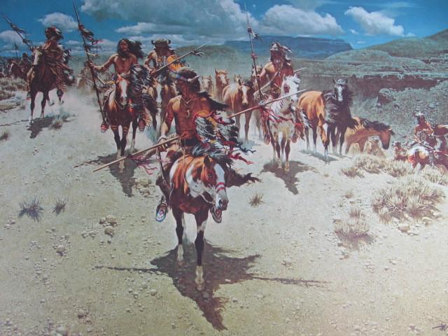 lot 129 image: Signed & Numbered FRANK McCARTHY Comanche Moon Print  6071000