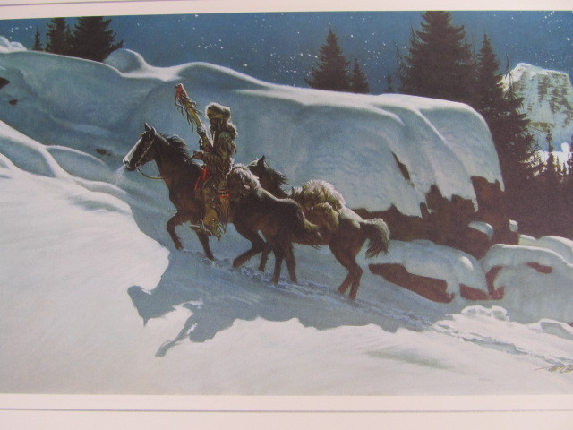 lot 131 image: Signed & Numbered FRANK McCARTHY Moonlit Trail Print  6891000