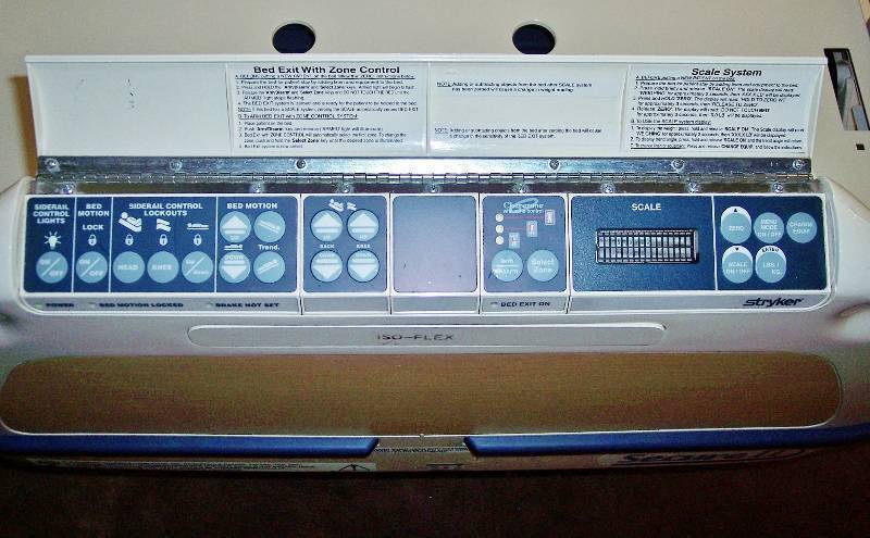 lot 43 image: Stryker Critical Care Power Motorized Adjustable Hospital Nursing Home In-Home Health Patient Care Bed Built In Weight Scale & ZONE Bed-Exit Alarm - Plugs Into Regular Light Socket - THIS BED IS BETTER THAN THEY HAVE IN SOME HOSPITALS