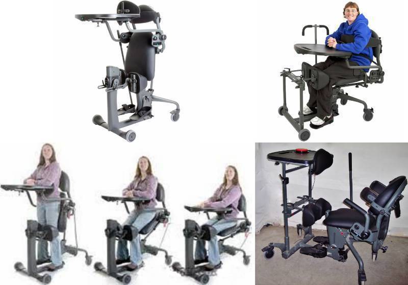 lot 6 image: MSRP $5000 EasyStand EVOLV Standing Frame ADULT LARGE Wheelchair Physical Therapy - 2017 WManual Excellent Condition One Just Sold On Ebay For $2000  Shipping