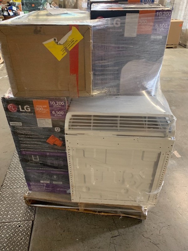 lot 11 image: HUGE LG Air conditioner Lot, 7 total, Portable, Window units, Cooling  Dehumidify, 10.200 BTU, 8,000 BTU