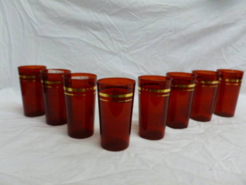 lot 170 image: Vintage Ruby Red Glass
