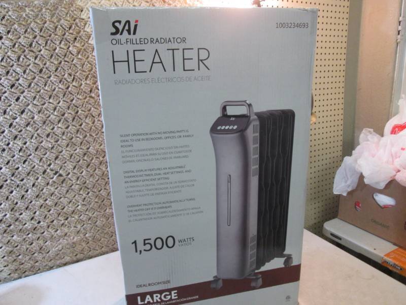 lot 2 image: SAI Oil-Filled Radiator Heater Open...