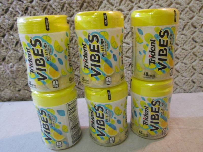 lot 44 image: 6 Containers of Trident Vibes Ooh L...