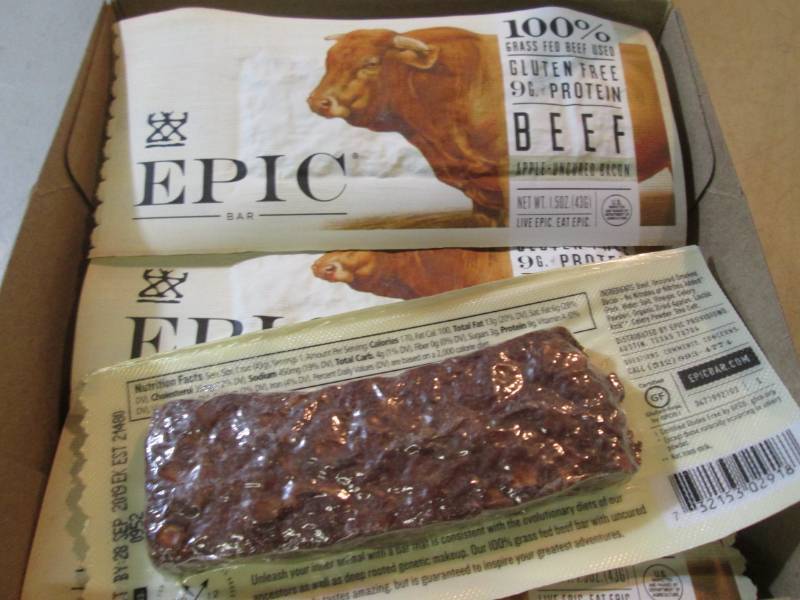 lot 47 image: Box of 12 Beef Apple-Uncured Bacon ...