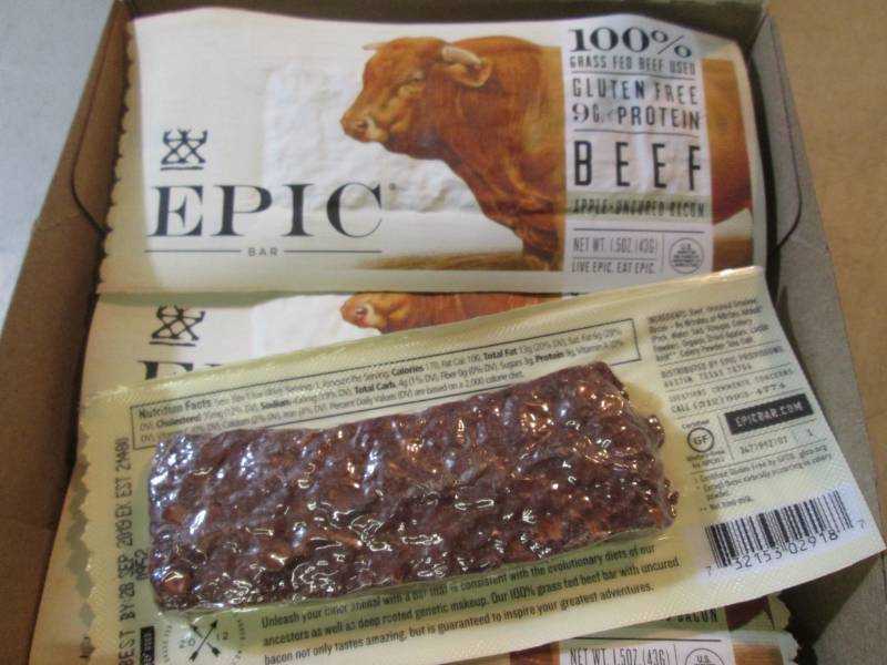 lot 48 image: Box of 12 Beef Apple-Uncured Bacon ...