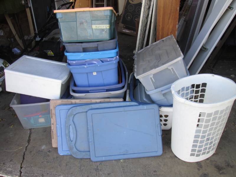 lot 102 image: Large Lot of Misc Totes Containers ...