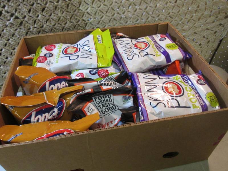 lot 108 image: Box Full of Assorted Chips  EC2...