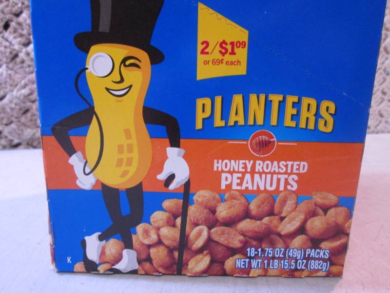 lot 116 image: Box of 18 Bags of Planters Honey Ro...