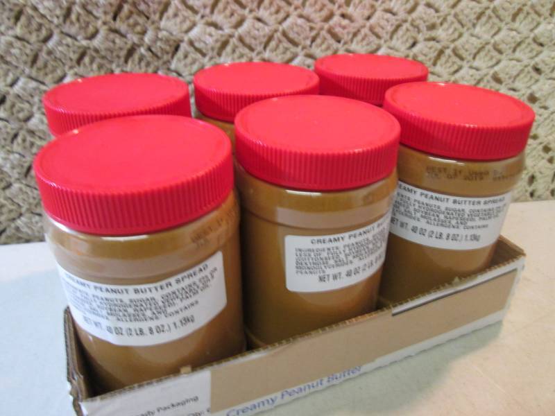 lot 163 image: 6 Large Jars of Creamy Peanut Butte...