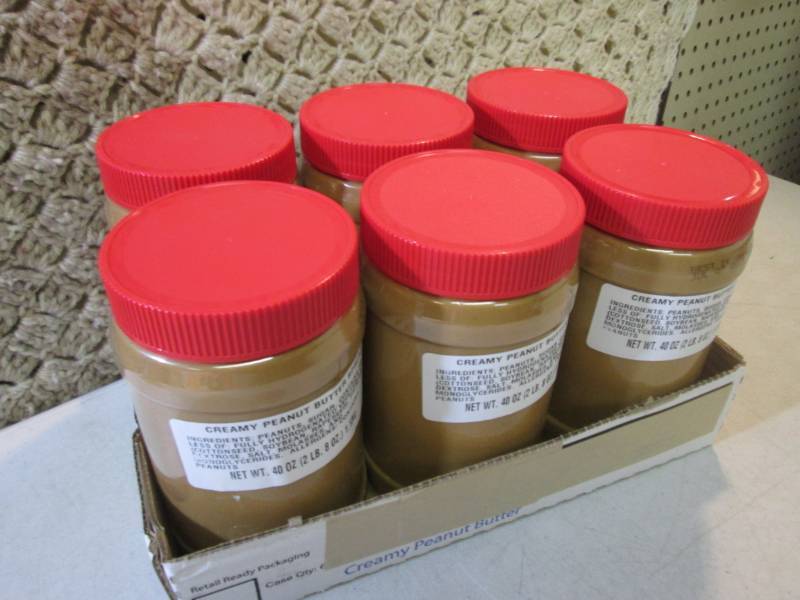 lot 165 image: 6 Large Jars of Creamy Peanut Butte...