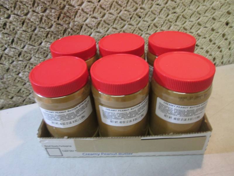 lot 166 image: 6 Large Jars of Creamy Peanut Butte...