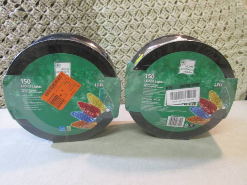 lot 200 image: Lot of 2 Rolls of 150 LED C6 String...
