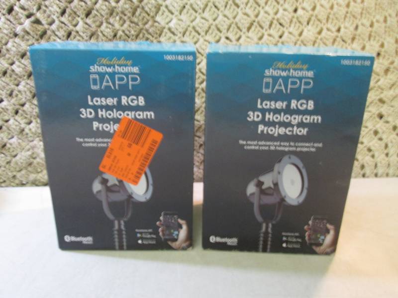 lot 202 image: 2 Laser RGB 3D Hologram Projectors ...
