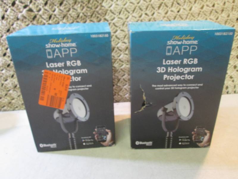 lot 208 image: 2 Laser RGB 3D Hologram Projectors ...