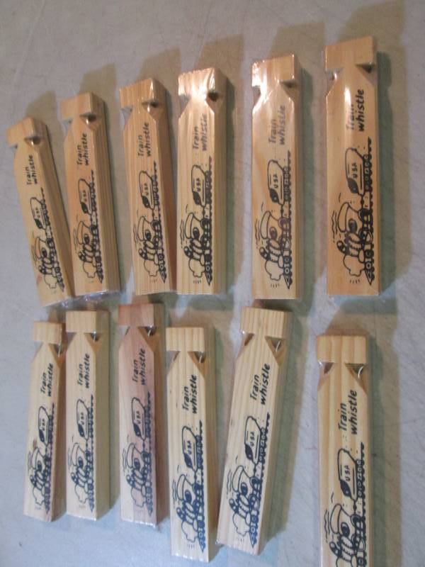 lot 233 image: Lot of 12 Wood Train Whistles New  ...