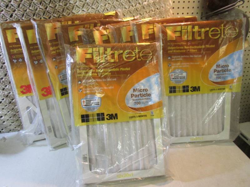 lot 236 image: Lot of 9 3M Filtrete 12 x 20 x 1...