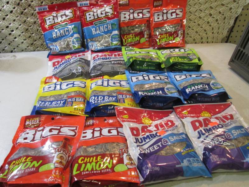 lot 265 image: 16 Bags of Assorted Flavored Sunflo...