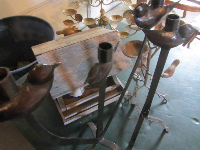 lot 206 image: Bird Feeder, Candle Stands