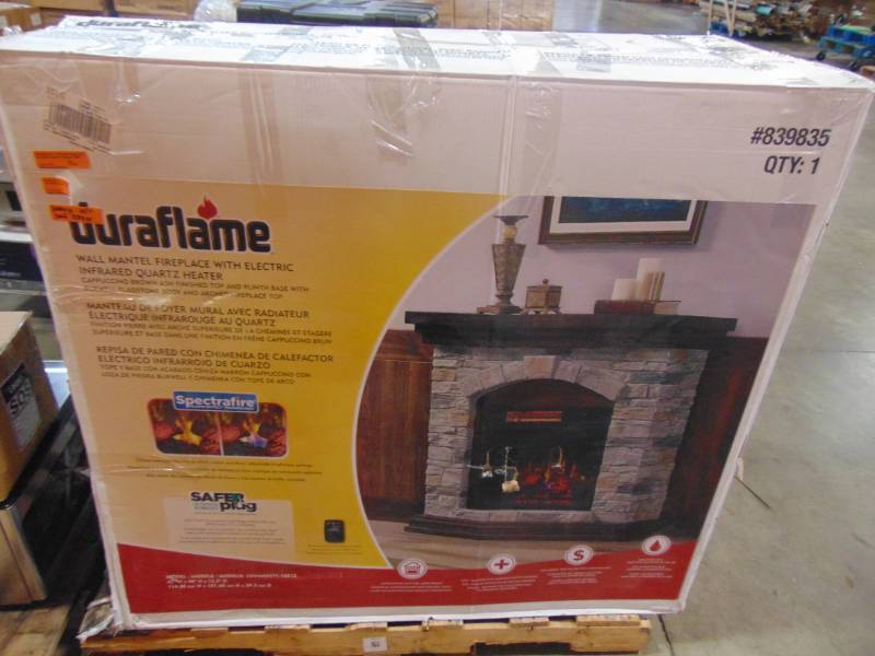 lot 21 image: Duraflame 45-in W Aged Coffee Infrared Quartz Electric Fireplace 102075