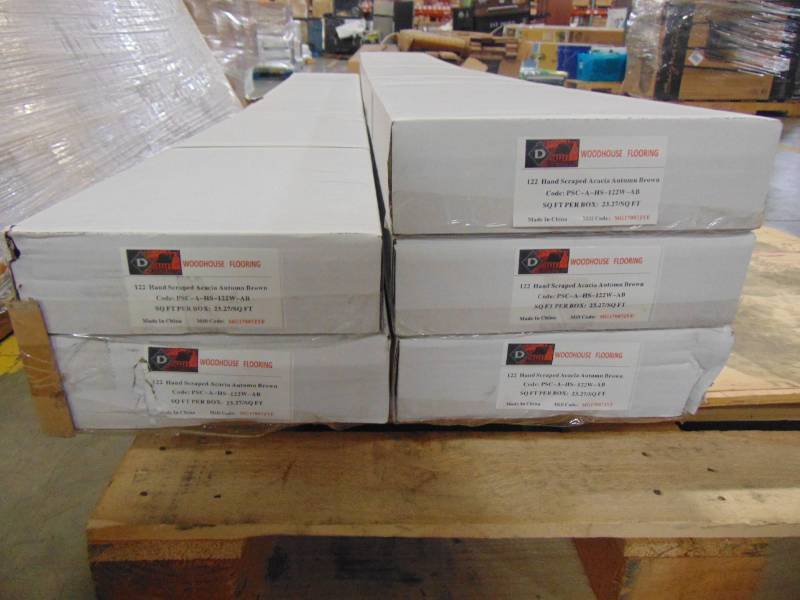 lot 133 image: Woodhouse Flooring 34 in x 4 34 in x Random Length Hand Scraped Autumn Brown Hardwood Flooring (23.27 sq ft.case) PSC-A-HS-122W-AB2