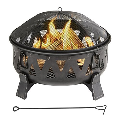 lot 177 image: Garden Treasures 29.92-in W Antique Black Steel Wood-Burning Fire Pit