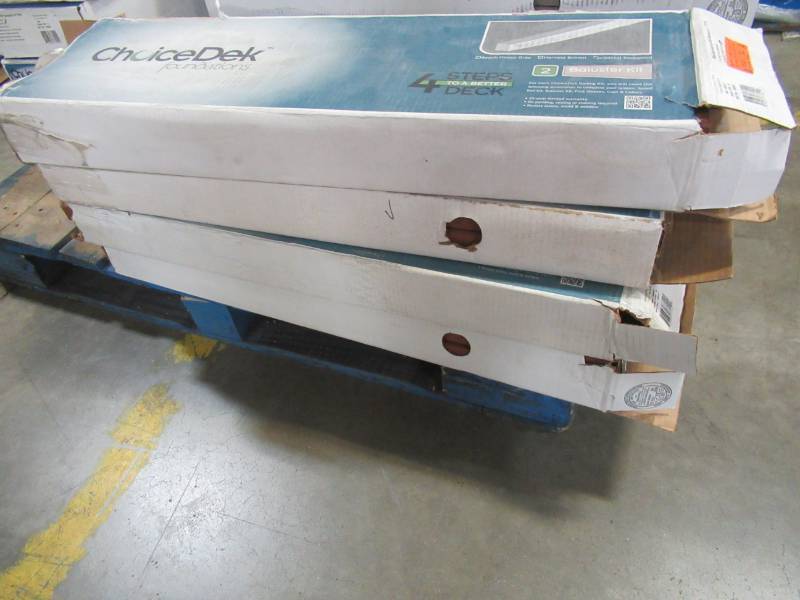 lot 332 image: 4 Cases of ChoiceDek 2 x 2 x 30 Coastal Red Composite Deck Balusters 100307 - Some cases may be missing pieces