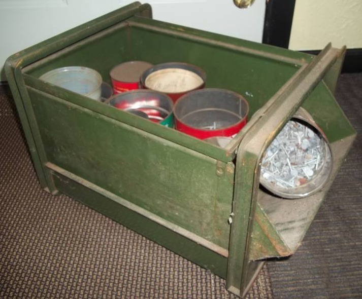 lot 13 image: Misc Hardware and Metal Bin