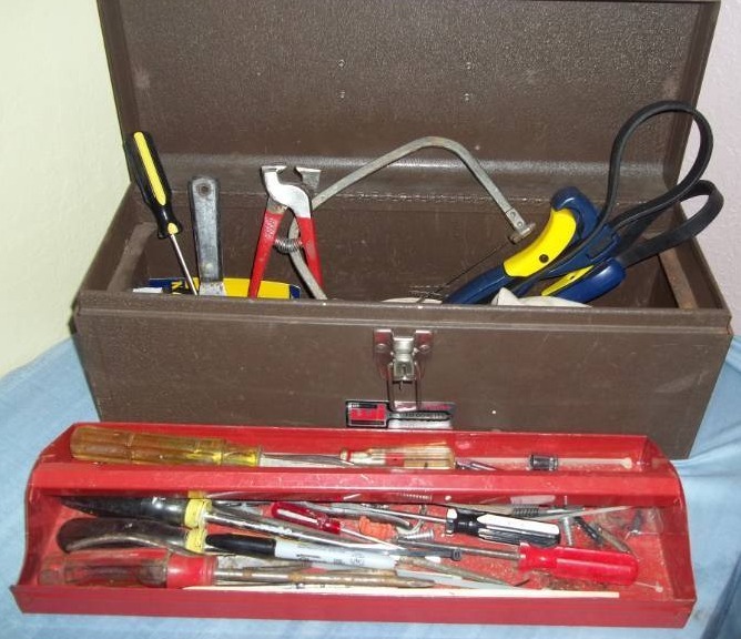 lot 85 image: Tool Box with Misc Hand Tools