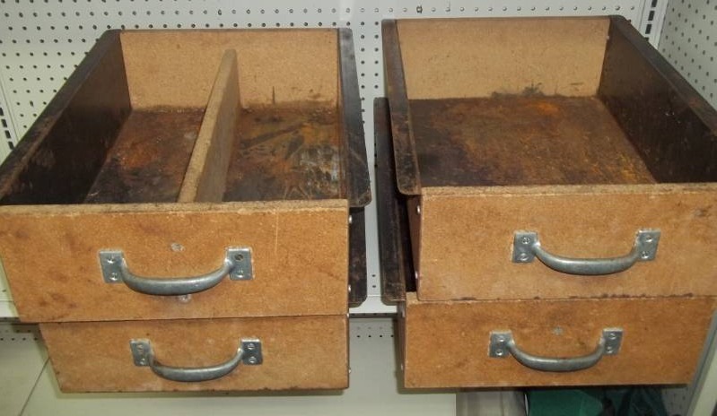lot 152 image: Steel and Wood Drawers