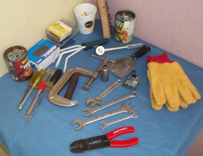 lot 214 image: Assorted Hand Tools and Hardware