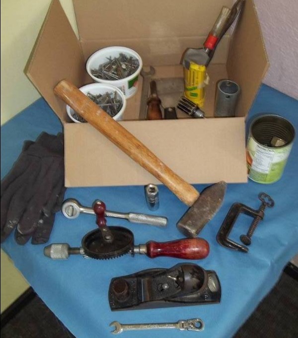 lot 215 image: Assorted Hand Tools and Hardware