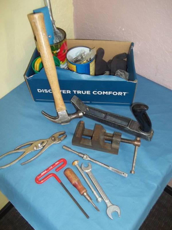 lot 216 image: Assorted Hand Tools and Hardware