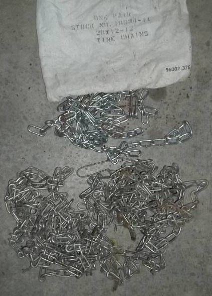 lot 365 image: Snow Chains fo a Lawn Mower