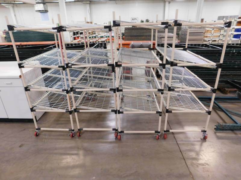 lot 13 image: 4 - Rolling Storage Racks - 51(w) x 68(h) x 24(d)