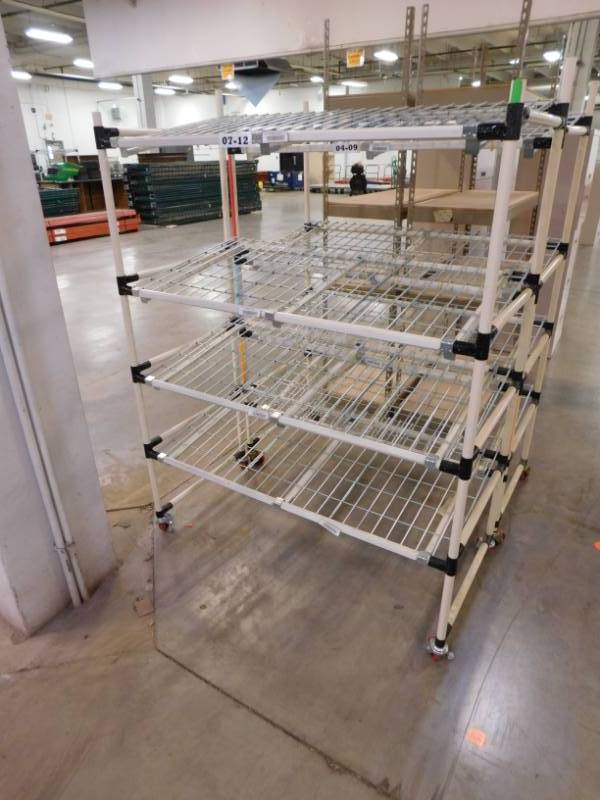 lot 14 image: 2 - Rolling Storage Racks - 51(w) x 68(h) x 24(d)