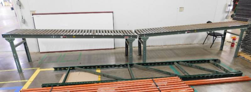 lot 25 image: 2 - Rolling Hytrol Conveyors - 28(w) x 10(l) x 38(h)