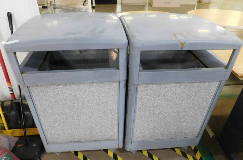 lot 37 image: 2 - Howard Commercial Garbage Cans with Removable Bins