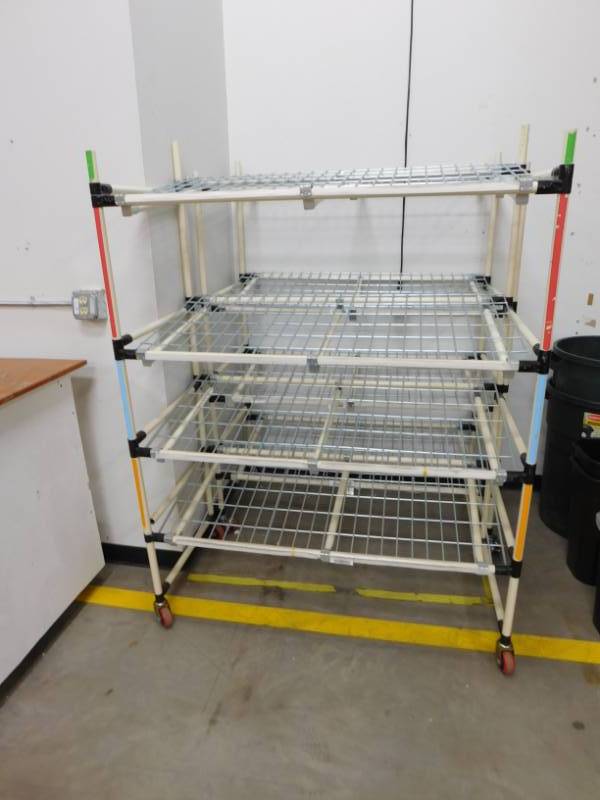 lot 50 image: 2 - Rolling Storage Racks - 51(w) x 68(h) x 24(d)