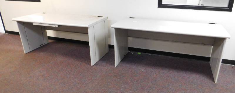 lot 55 image: Two Desks - 66(w) x 30(h) x 30(d)