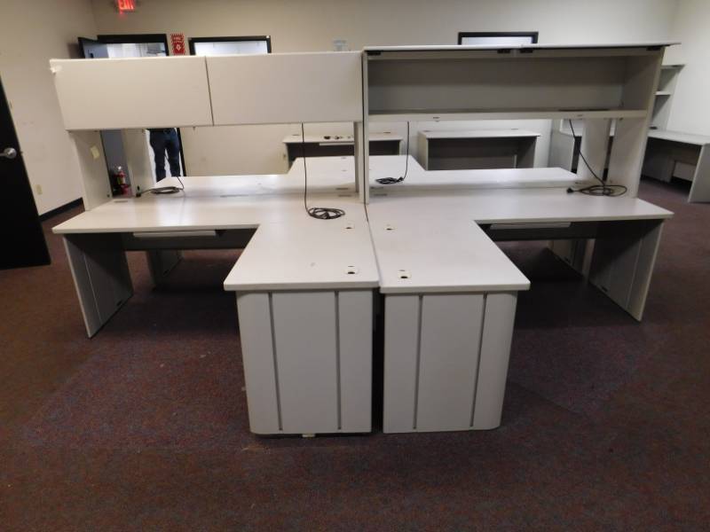 lot 57 image: Two Desks with Hutch #2