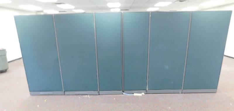 lot 16 image: Steel Case Athens Cubicles with Desks