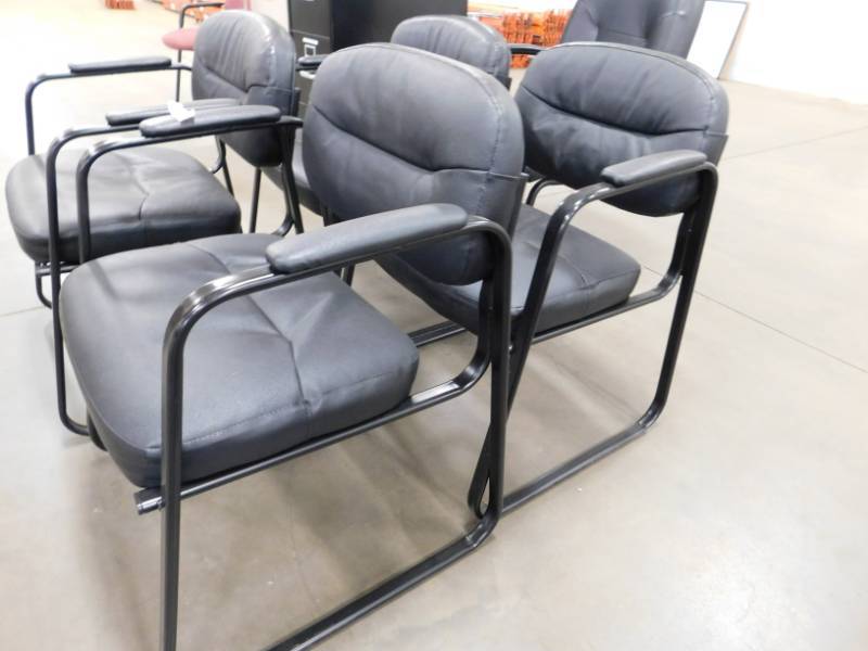 lot 97 image: 5 Black Chairs