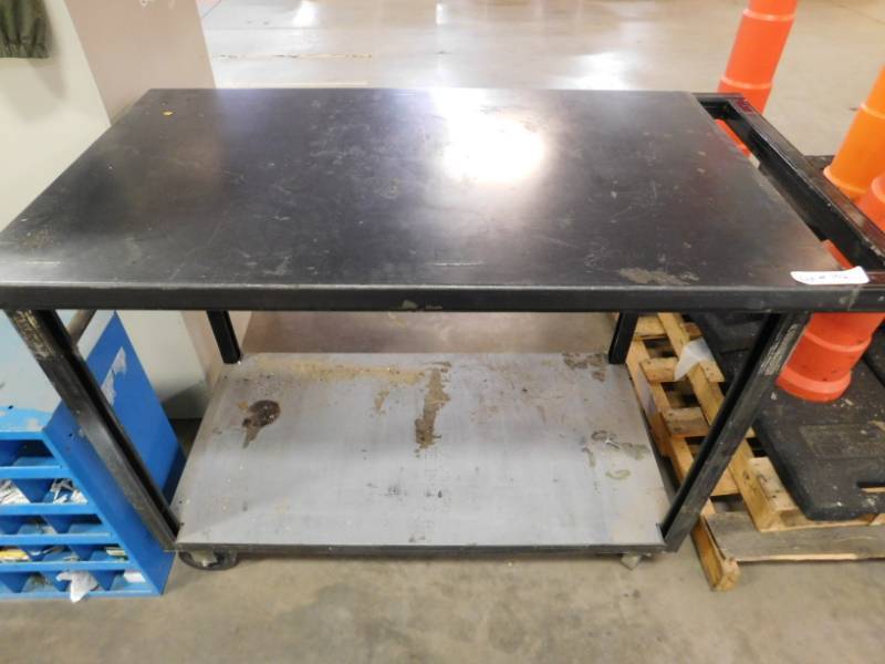 lot 102 image: Metal Rolling Utility Cart - 26 x 48