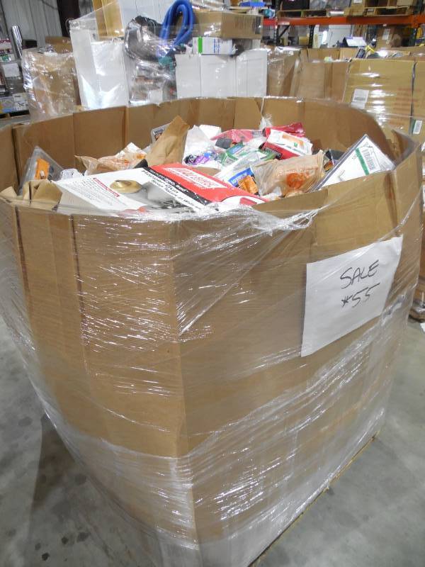 lot 1 image: WHOLESALE PALLET LOT OF GENERAL MERCHANDISE, SMALLS- TOOLS,HARDWARE ITEMS